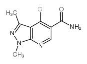 4-氯-1,3-二甲基-1H-吡唑[3,4-b]吡啶-5-羧胺结构式