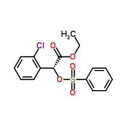 Ethyl (2R)-(2-chlorophenyl)[(phenylsulfonyl)oxy]acetate Structure