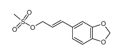 (E)-3-(benzo[d][1,3]dioxol-5-yl)allyl methanesulfonate结构式