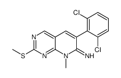 6-(2,6-二氯苯基)-8-甲基-2-甲基磺酰基-8H-吡啶并[2,3-d]-嘧啶-7-胺结构式