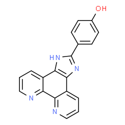 2-(4-羟基苯基)-1H-咪唑[4,5-f]-1,10-邻菲啰啉结构式