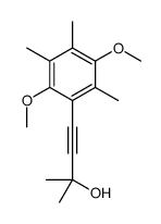 4-(2,5-dimethoxy-3,4,6-trimethylphenyl)-2-methylbut-3-yn-2-ol结构式