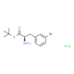 (R)-2-氨基-3-(3-溴苯基)丙酸叔丁酯盐酸盐结构式