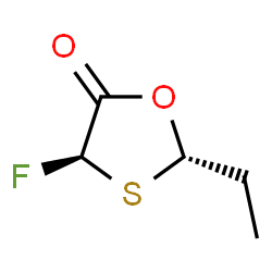 1,3-Oxathiolan-5-one,2-ethyl-4-fluoro-,trans-(9CI) Structure