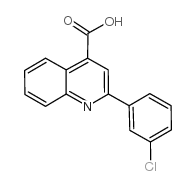 2-(3-氯苯基)喹啉-4-羧酸结构式