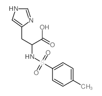 3-(1H-咪唑-4-基)-2-{[(4-甲基苯基)磺酰基]氨基}丙酸结构式