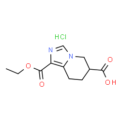 1-(乙氧羰基)-5,6,7,8-四氢咪唑并[1,5-a]吡啶-6-羧酸盐酸结构式