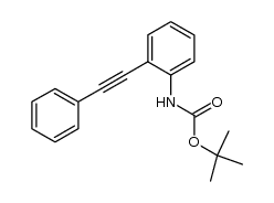 1,1-dimethylethyl N-[2-(phenylethynyl)phenyl]carbamate结构式