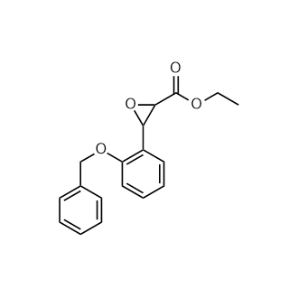 3-(2-(苄氧基)苯基)环氧乙烷-2-羧酸乙酯结构式