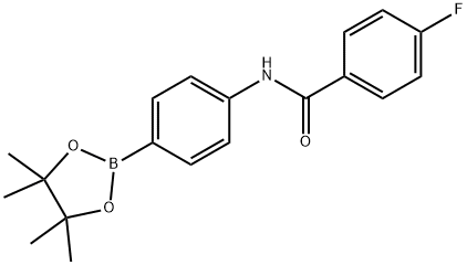4-(4-氟苯基甲酰氨基)苯硼酸频哪醇酯结构式