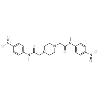 2,2'-(哌嗪-1,4-二基)双(N-甲基-N-(4-硝基苯基)乙酰胺)(尼达尼布杂质)结构式
