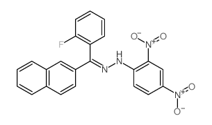 Methanone,(2-fluorophenyl)-2-naphthalenyl-, 2-(2,4-dinitrophenyl)hydrazone结构式