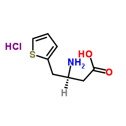 (R)-3-氨基-4-(2-噻吩基)丙酸盐酸盐结构式
