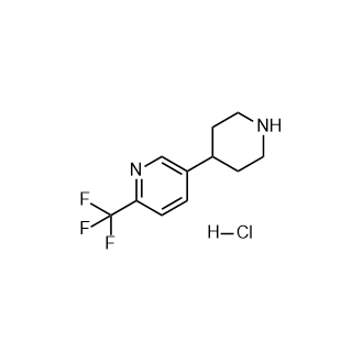 5-(哌啶-4-基)-2-(三氟甲基)吡啶盐酸盐结构式