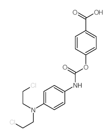 Benzoic acid,4-[[[[4-[bis(2-chloroethyl)amino]phenyl]amino]carbonyl]oxy]- Structure