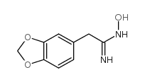 N-羟基-1,3-苯并间二氧杂环戊烯-5-盐酸乙脒结构式