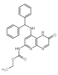 Carbamic acid,[8-[(diphenylmethyl)amino]-1,2-dihydro-2-oxopyrido[2,3-b]pyrazin-6-yl]-, ethylester (9CI) structure