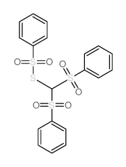 Benzenesulfonothioicacid, S-[bis(phenylsulfonyl)methyl] ester结构式