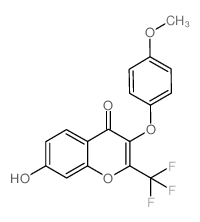 7-羟基-3-(4-甲氧基苯氧基)-2-(三氟甲基)-4H-色烯-4-酮结构式