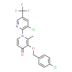 3-[(4-CHLOROBENZYL)OXY]-1-[3-CHLORO-5-(TRIFLUOROMETHYL)-2-PYRIDINYL]-2-METHYL-4(1H)-PYRIDINONE Structure