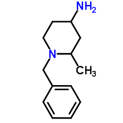 1-苄基-2-甲基-哌啶-4-胺结构式