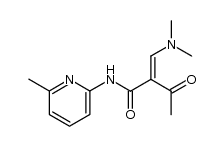 2-(N,N-dimethylaminomethylene)-3-oxobutanoic acid N-(6'-methylpyridyl-2')amide结构式