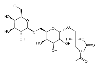 2,3-di-O-acetyl-1-O-[O-β-D-galactopyranosyl-(1[*]6)-O-α-D-galactopyranosyl]-D-glycerol Structure