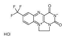 4,6-Dioxo-9-(trifluoromethyl)-2,4,5,6-tetrahydro-1H-benzo[g]imidazo[1,2,3-ij]pteridin-12-ium chlo结构式