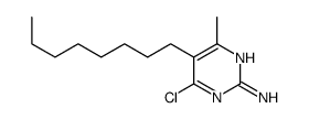 4-氯-6-甲基-5-辛基嘧啶-2-胺结构式