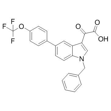 ALPHA-氧代-1-(苯基甲基)-5-[4-(三氟甲氧基)苯基]-1H-吲哚-3-乙酸结构式