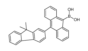 [10-(9,9-dimethylfluoren-2-yl)anthracen-9-yl]boronic acid结构式