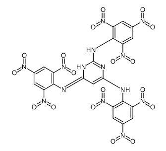 N,N',N''-Tris(2,4,6-trinitrophenyl)-2,4,6-pyrimidinetriamine Structure
