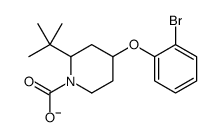 4-(2-bromophenoxy)-2-tert-butylpiperidine-1-carboxylate结构式