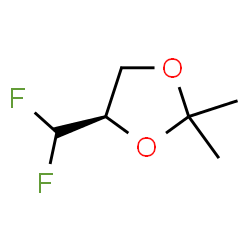 (R)-4-(二氟甲基)-2,2-二甲基-1,3-二氧戊环结构式