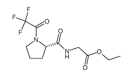 N-(1-trifluoroacetyl-L-prolyl)-glycine ethyl ester结构式