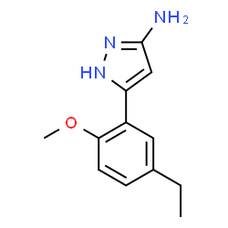 1H-Pyrazol-3-amine,5-(5-ethyl-2-methoxyphenyl)-(9CI) Structure