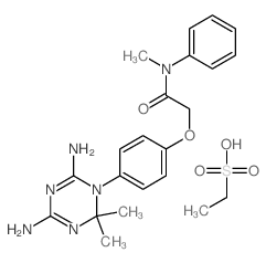 2-[4-(4,6-diamino-2,2-dimethyl-1,3,5-triazin-1-yl)phenoxy]-N-methyl-N-phenyl-acetamide; ethanesulfonic acid Structure