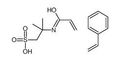 2-甲基-2-[(1-氧代-2-丙烯基)氨基]-1-丙烷磺酸与乙烯基苯的聚合物结构式