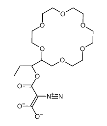 2-diazonio-3-[1-(1,4,7,10,13,16-hexaoxacyclooctadec-2-yl)propoxy]-3-oxidoprop-2-enoate结构式