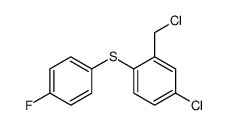 4-chloro-2-(chloromethyl)-1-(4-fluorophenyl)sulfanylbenzene Structure