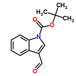 3-甲酰基-1H-吲哚-1-甲酸叔丁酯结构式