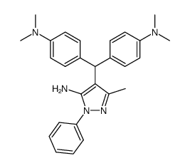 4-(4,4'-bis-dimethylamino-benzhydryl)-5-methyl-2-phenyl-2H-pyrazol-3-ylamine Structure