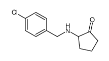 2-[(4-chlorophenyl)methylamino]cyclopentan-1-one结构式