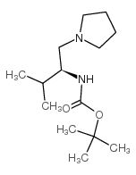 (S)-1-n-boc-2-甲基-1-吡咯烷-1-甲基丙胺结构式