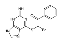 2-[(2-amino-7H-purin-6-yl)sulfanyl]-2-bromo-1-phenylethanone Structure