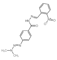 Benzoic acid,4-(3,3-dimethyl-1-triazen-1-yl)-, 2-[(2-nitrophenyl)methylene]hydrazide Structure