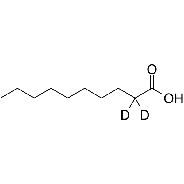 Decanoic acid-d2 structure