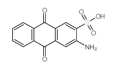 3-amino-9,10-dioxo-anthracene-2-sulfonic acid Structure