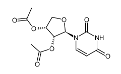 1-(2',3'-di-O-acetyl-β-D-erythrofuranosyl)uracil Structure