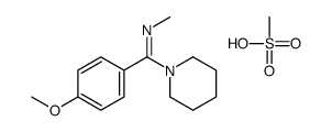 Piperidine, 1-((4-methoxyphenyl)(methylimino)methyl)-, monomethanesulf onate结构式